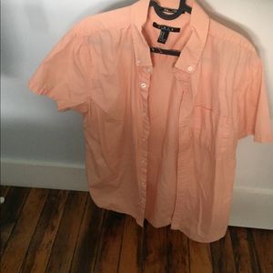 Light orange mans button up Zara shirt